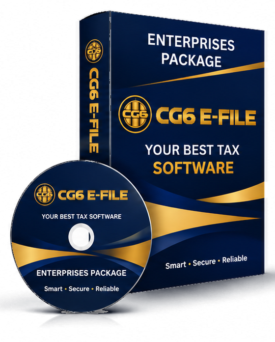 CG6 E-File Enterprises Package box and disc