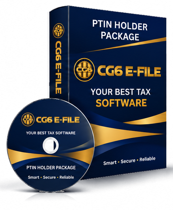 CG6 E-File PTIN Holder Package box and disc